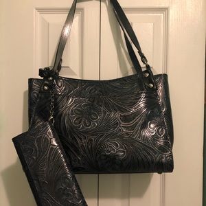 Patricia Nash leather purse and matching wallet